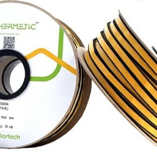 Лента 10х3мм термостойкая самоклеящаяся (под стекло камина)